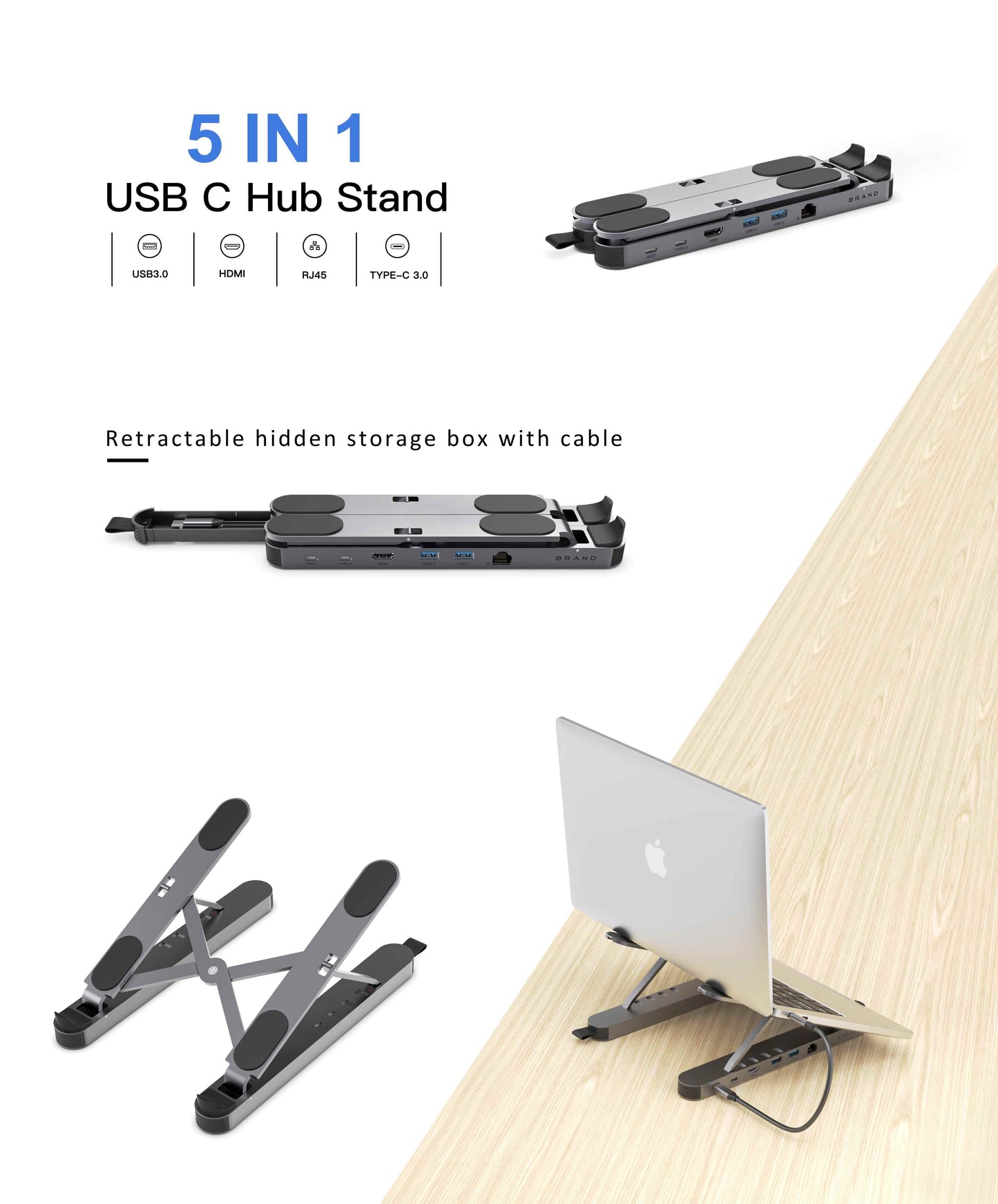 INFINITY LAPTOP STAND (5-IN-1 DOCKING)