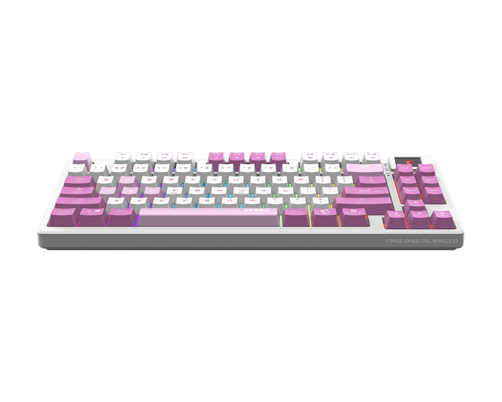 MSI FORGE GK600 TKL WIRELESS VIOLET KEYBOARD