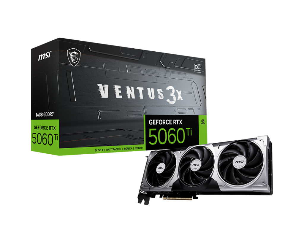 16GB MSI RTX 5060Ti VENTUS 3X OC GPU
