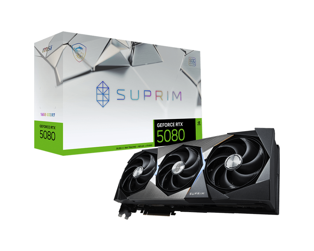 16GB MSI RTX 5080 SUPRIM OC GPU