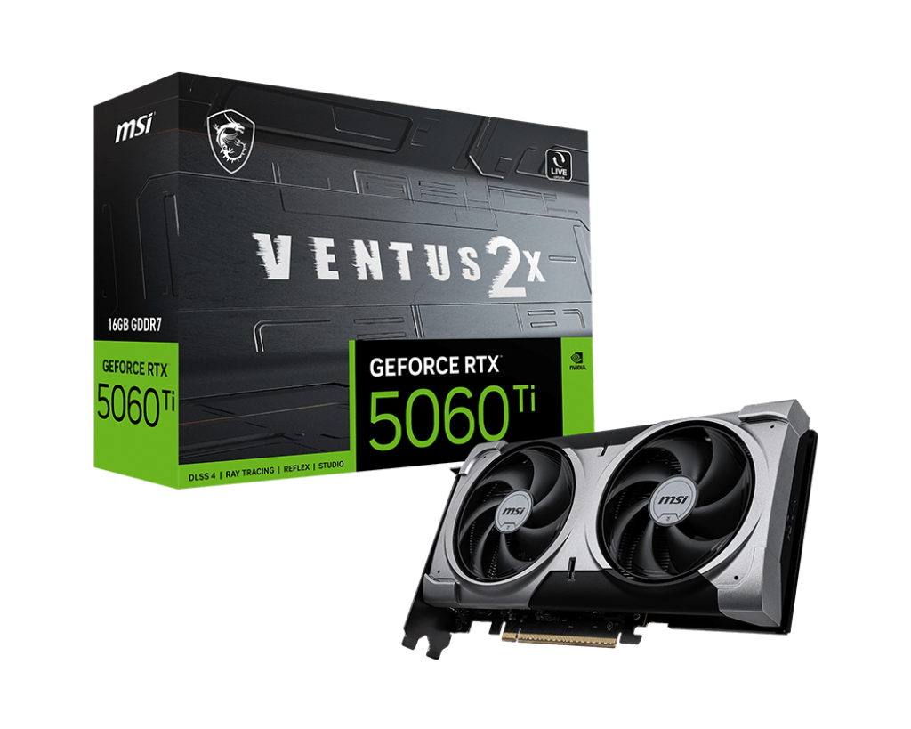 16GB MSI RTX 5060Ti VENTUS 2X PLUS GPU