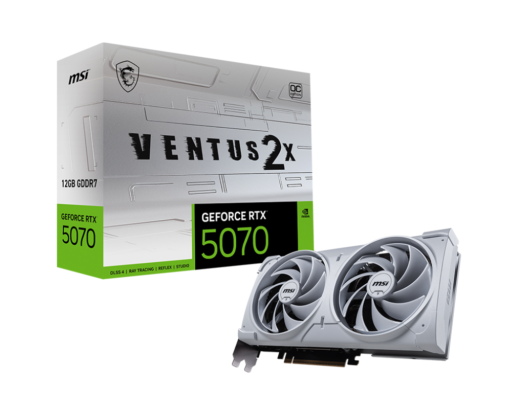 12GB MSI RTX 5070 VENTUS 2X OC WHITE GPU