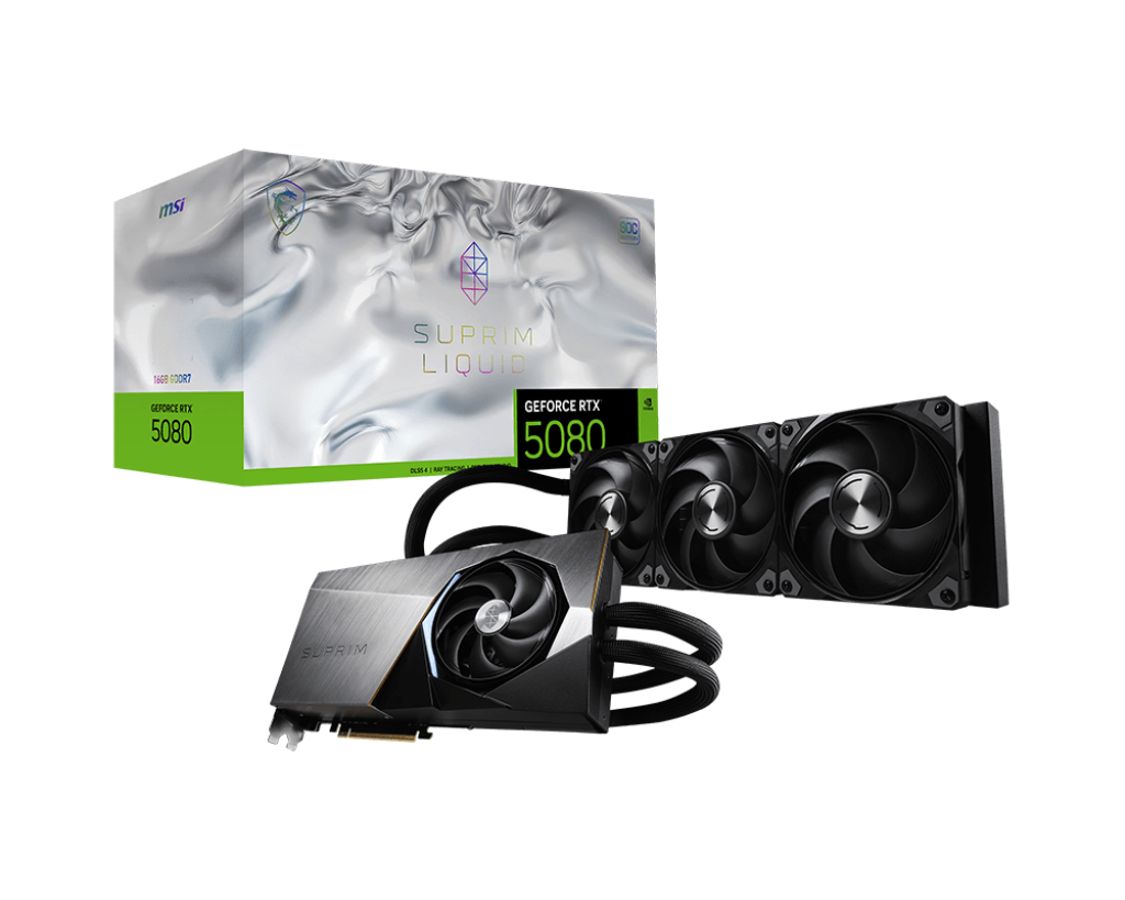 16GB MSI RTX 5080 SUPRIM LIQUID SOC GPU