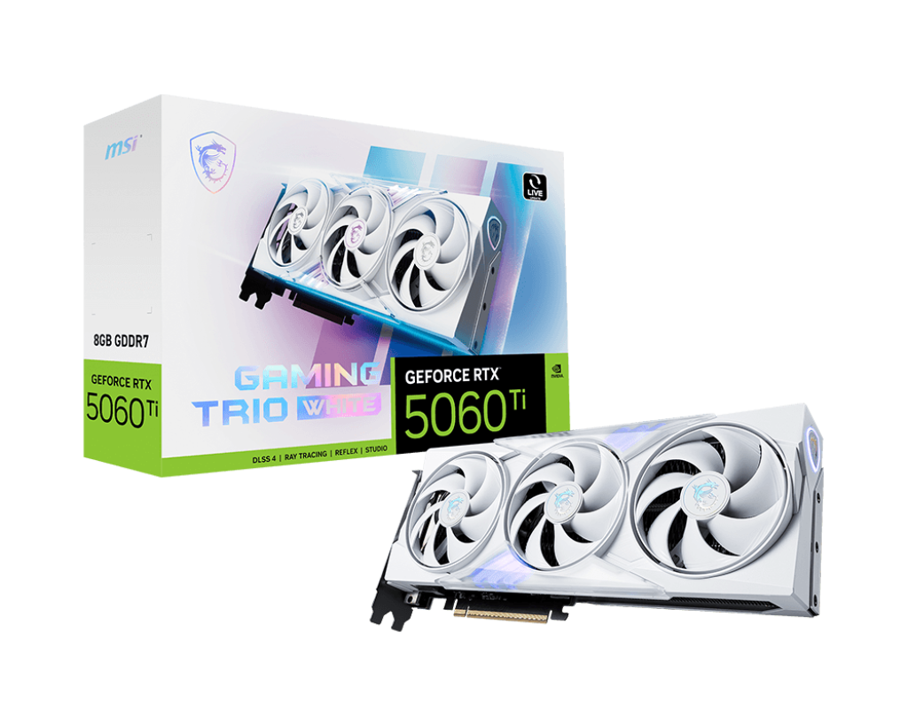 8GB MSI RTX 5060Ti GAMING TRIO OC WHITE GPU