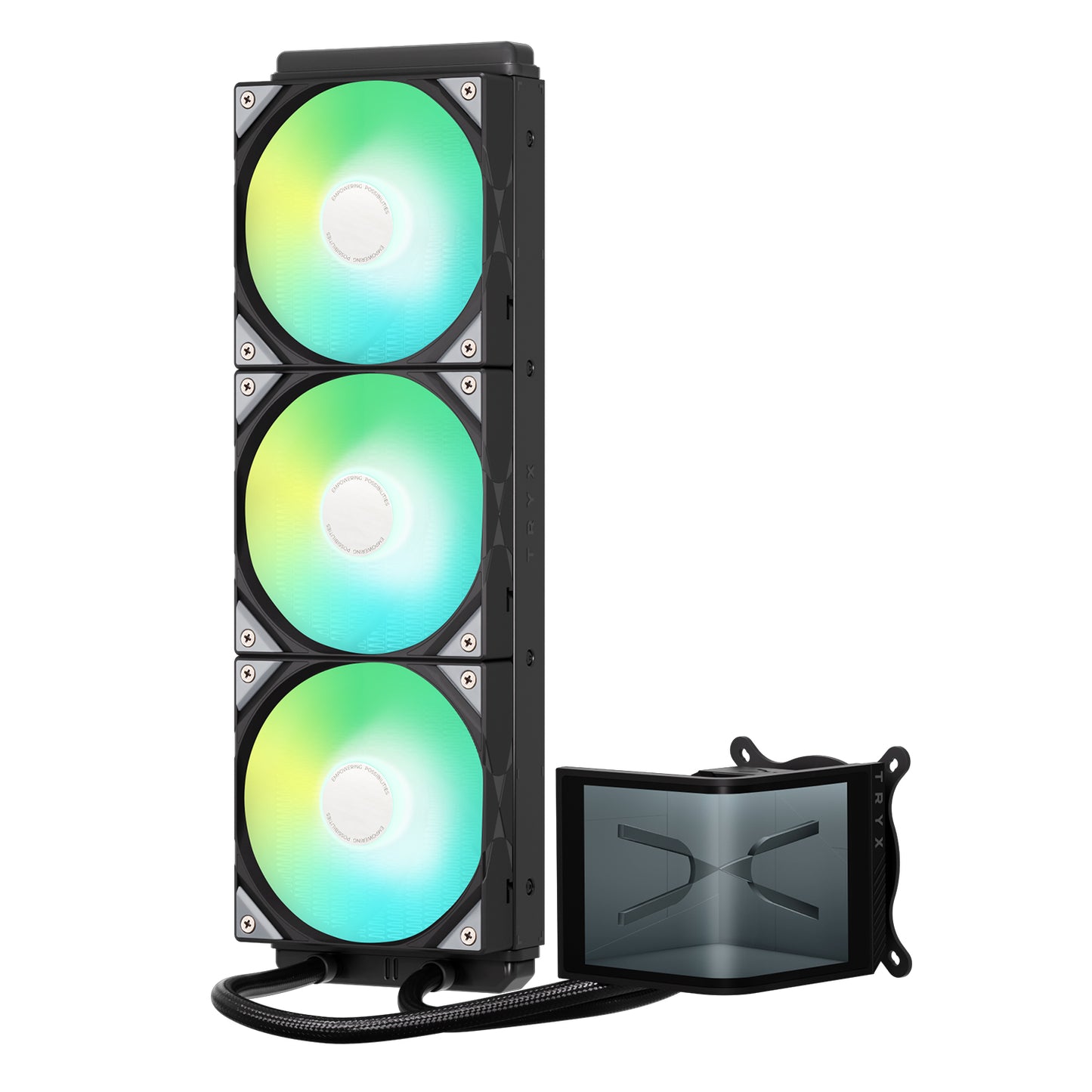 TRYX PANORAMA SE 360 ARGB BLACK L-SHAPED AMOLED SCREEN LIQUID COOLER