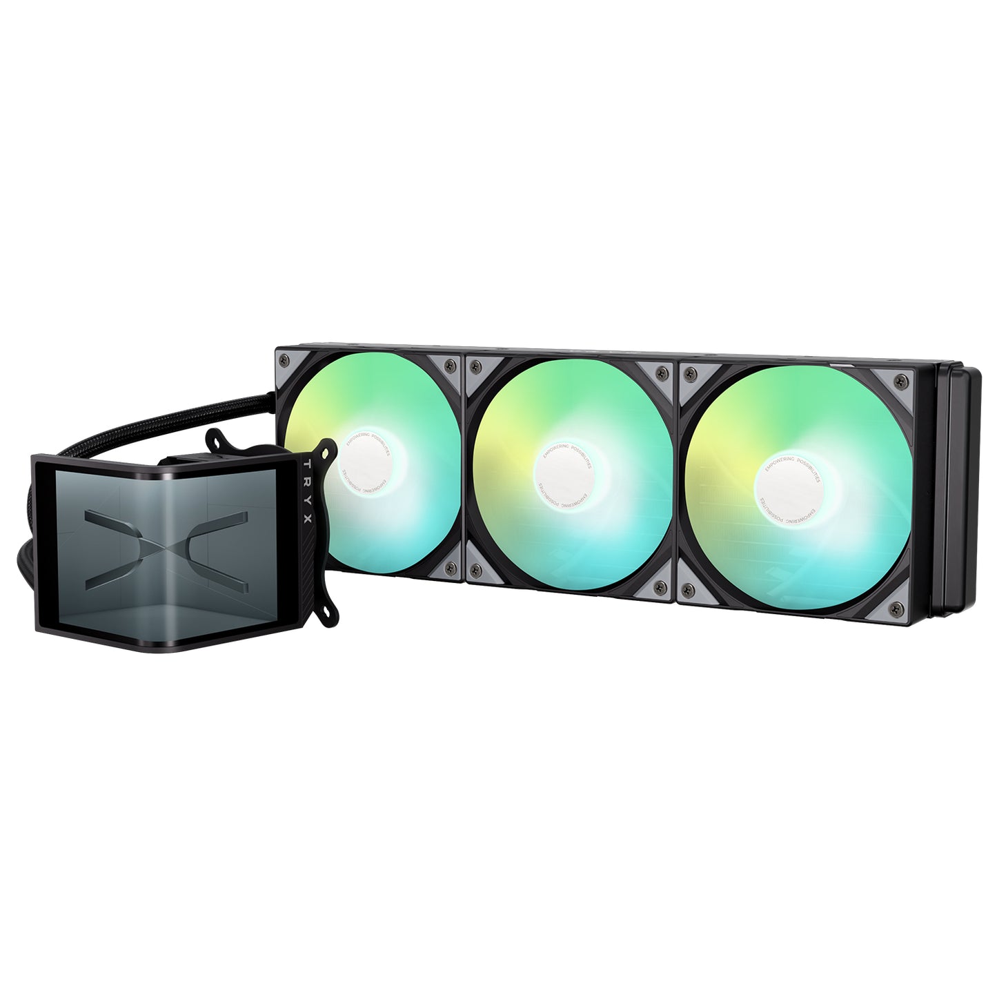 TRYX PANORAMA SE 360 ARGB BLACK L-SHAPED AMOLED SCREEN LIQUID COOLER
