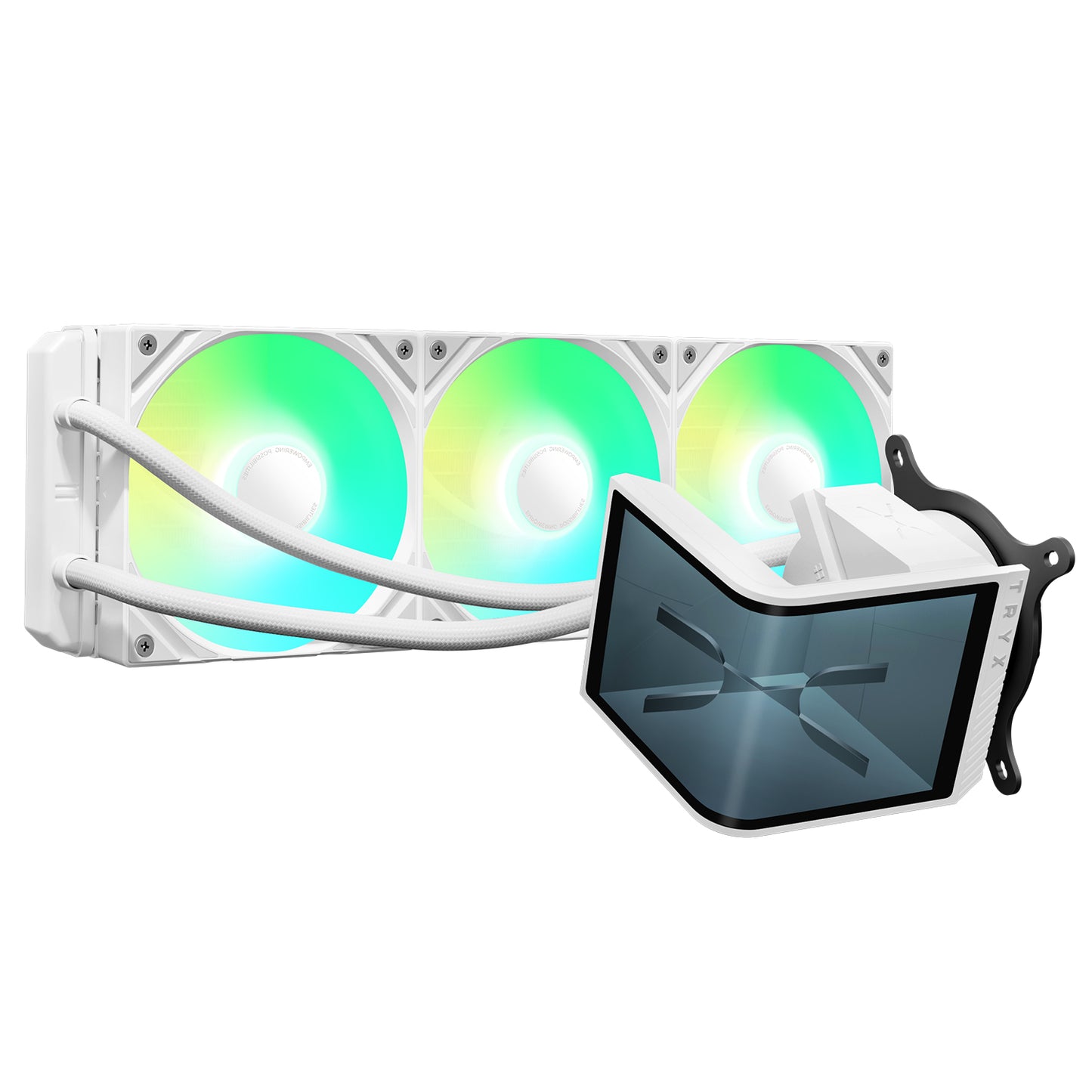 TRYX PANORAMA SE 360 ARGB WHITE L-SHAPED AMOLED SCREEN LIQUID COOLER