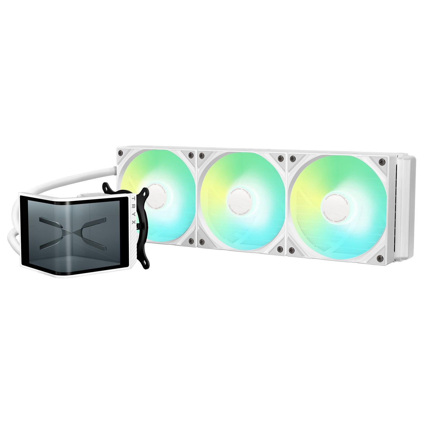 TRYX PANORAMA SE 360 ARGB WHITE L-SHAPED AMOLED SCREEN LIQUID COOLER