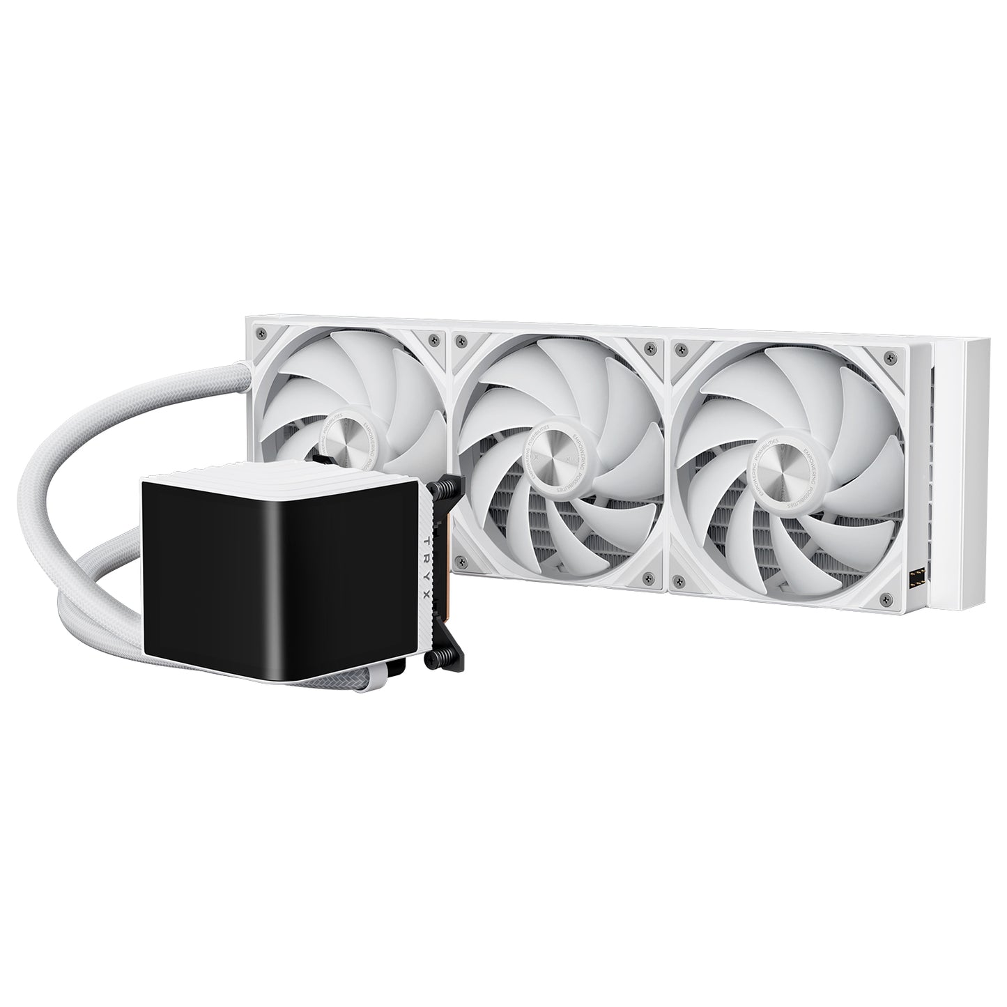 TRYX PANORAMA 360 ARGB WHITE V1 L-SHAPED AMOLED SCREEN LIQUID COOLER