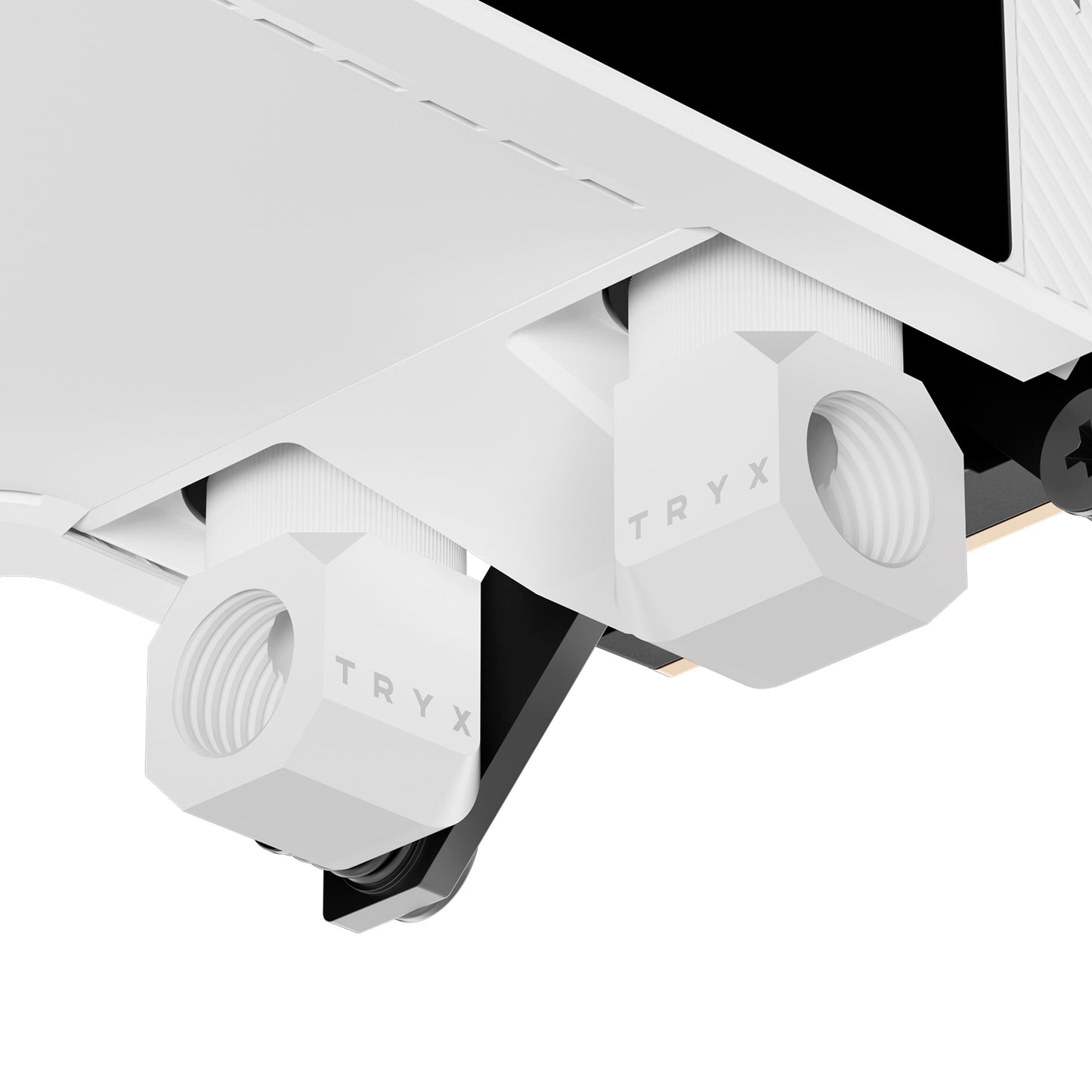 TRYX PANORAMA WB WHITE L-SHAPED AMOLED SCREEN LIQUID COOLER WATER BLOCK