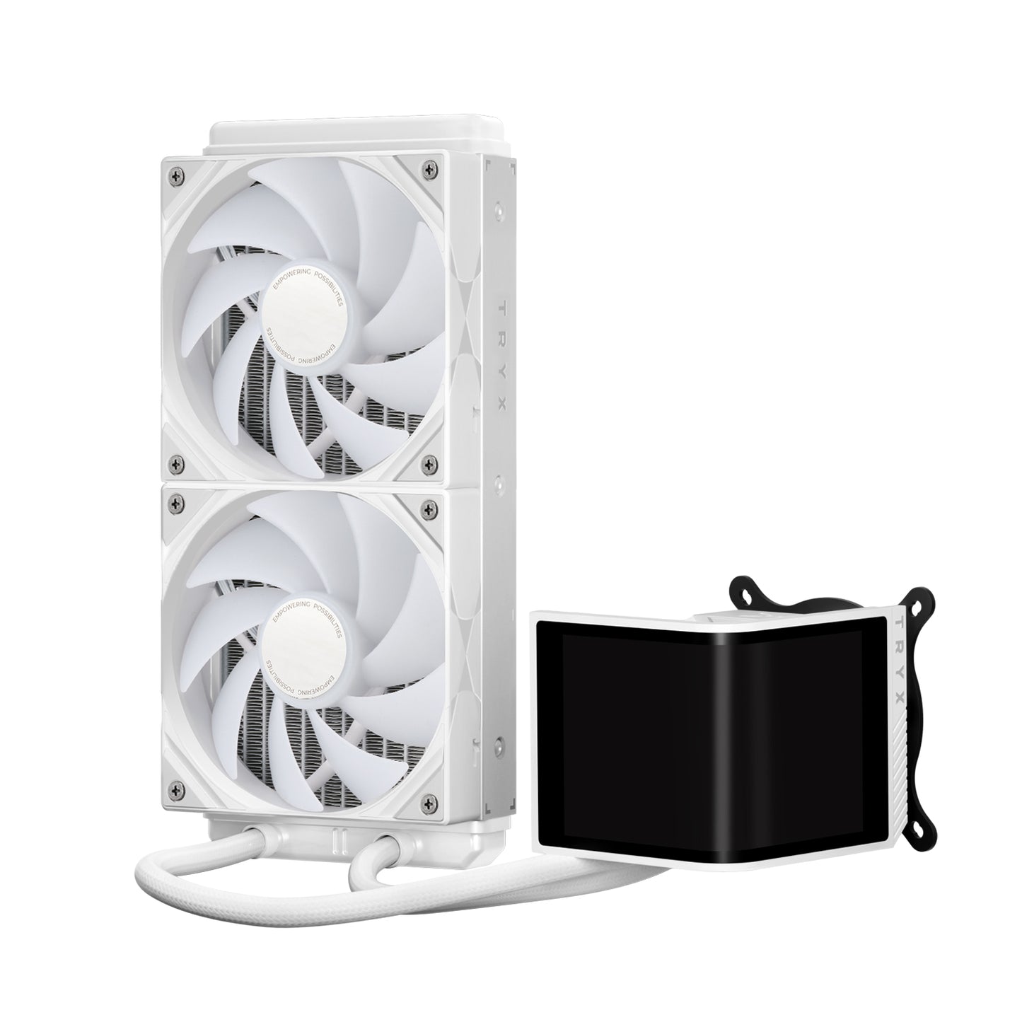 TRYX PANORAMA SE 240 ARGB L-SHAPED AMOLED SCREEN WHITE LIQUID COOLER