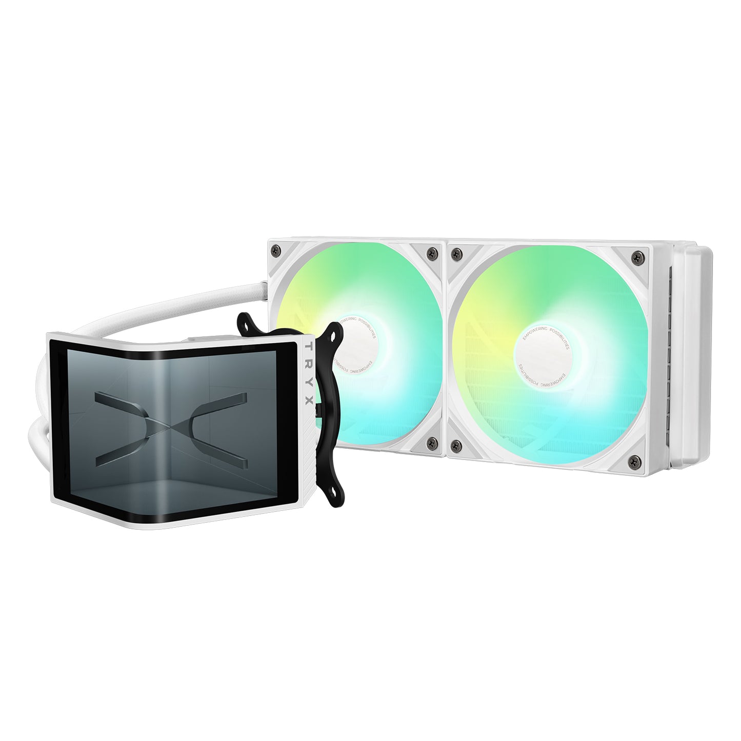 TRYX PANORAMA SE 240 ARGB L-SHAPED AMOLED SCREEN WHITE LIQUID COOLER