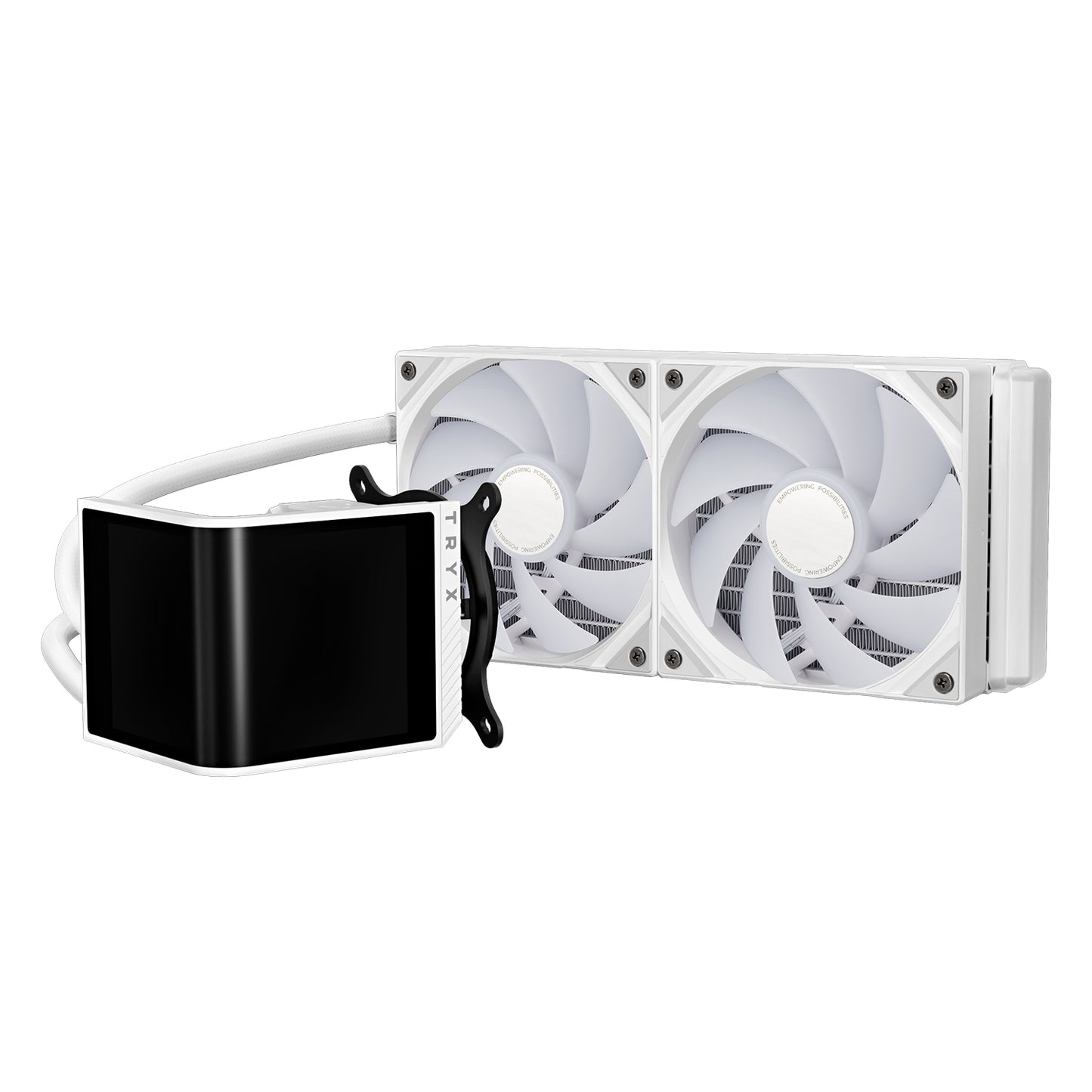 TRYX PANORAMA SE 240 ARGB L-SHAPED AMOLED SCREEN WHITE LIQUID COOLER