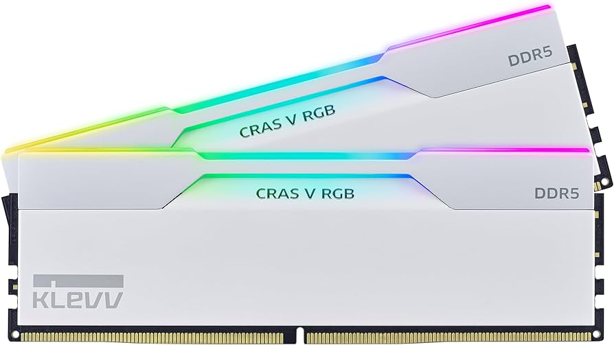 32GB KIT (6000MHz) KLEVV CRAS V GAMING MEMORY WHITE/RGB