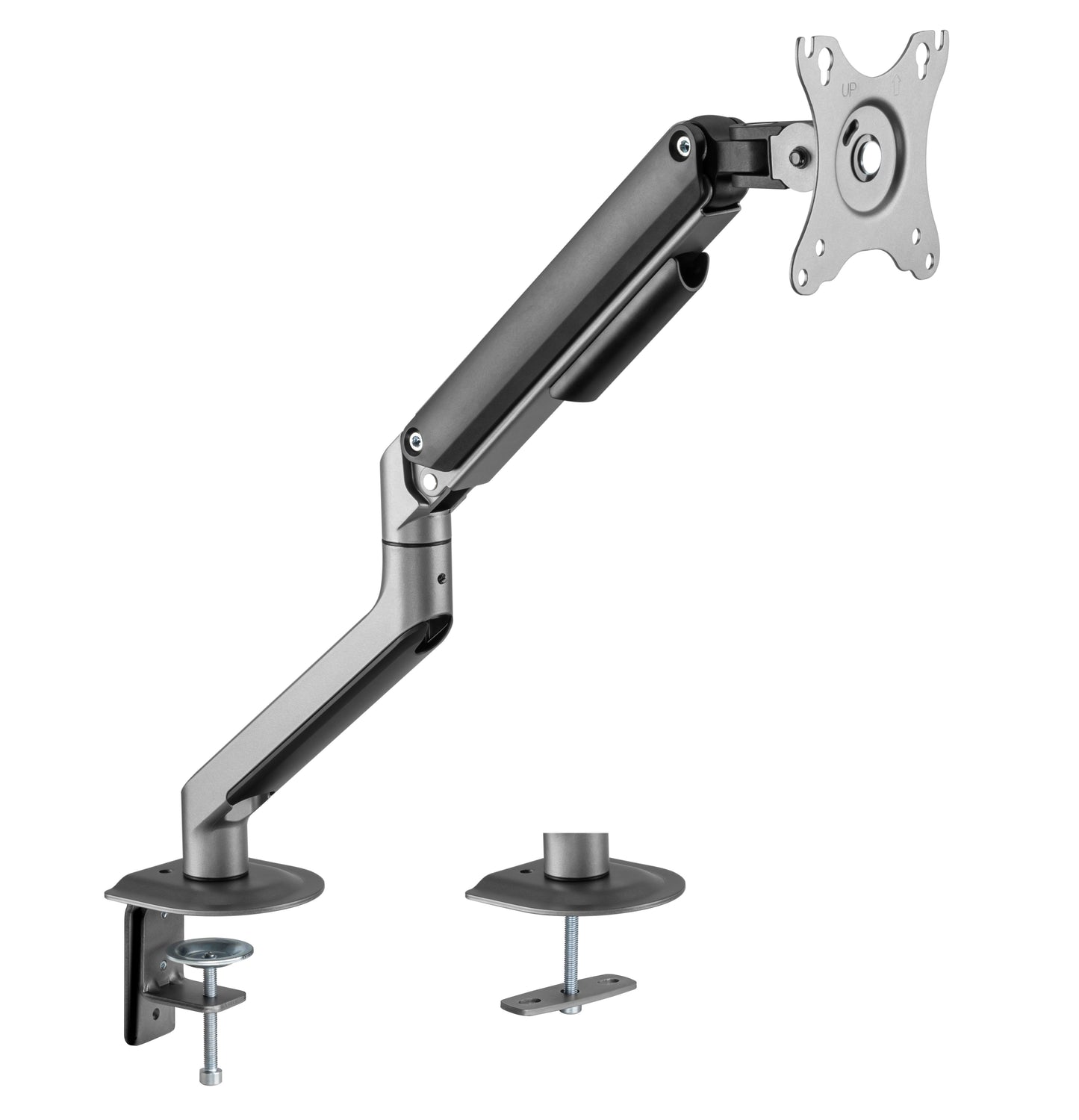 INFINITY Grey Single Monitor Economical Spring-Assisted Monitor Arm support 17”-32”, up to 9kg - INF751-C012