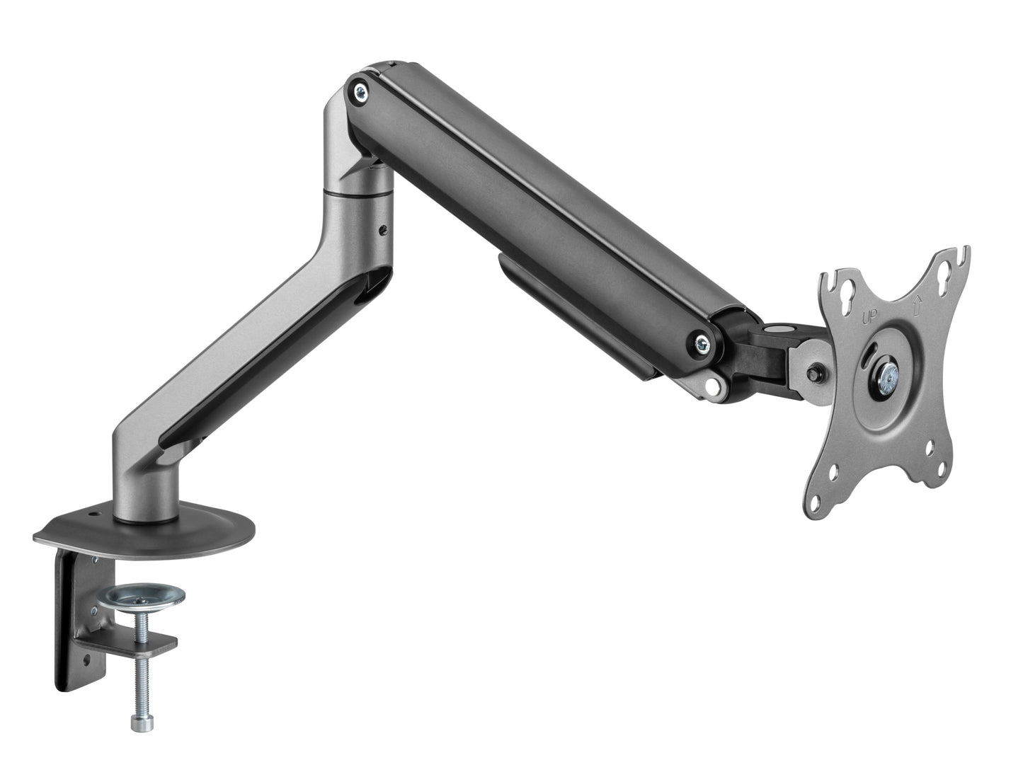 INFINITY Grey Single Monitor Economical Spring-Assisted Monitor Arm support 17”-32”, up to 9kg - INF751-C012