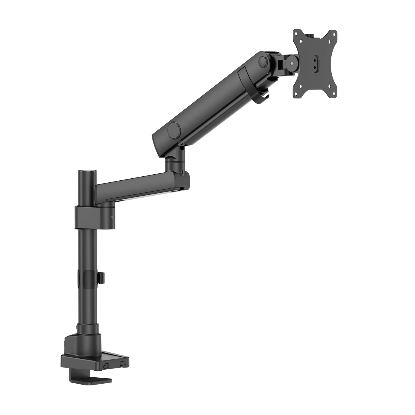 INFINITY Black Single Screen Pole-Mounted Heavy-Duty Mechanical Spring Monitor Arm support 17”-40”, up to 12kg - INF752-C012P