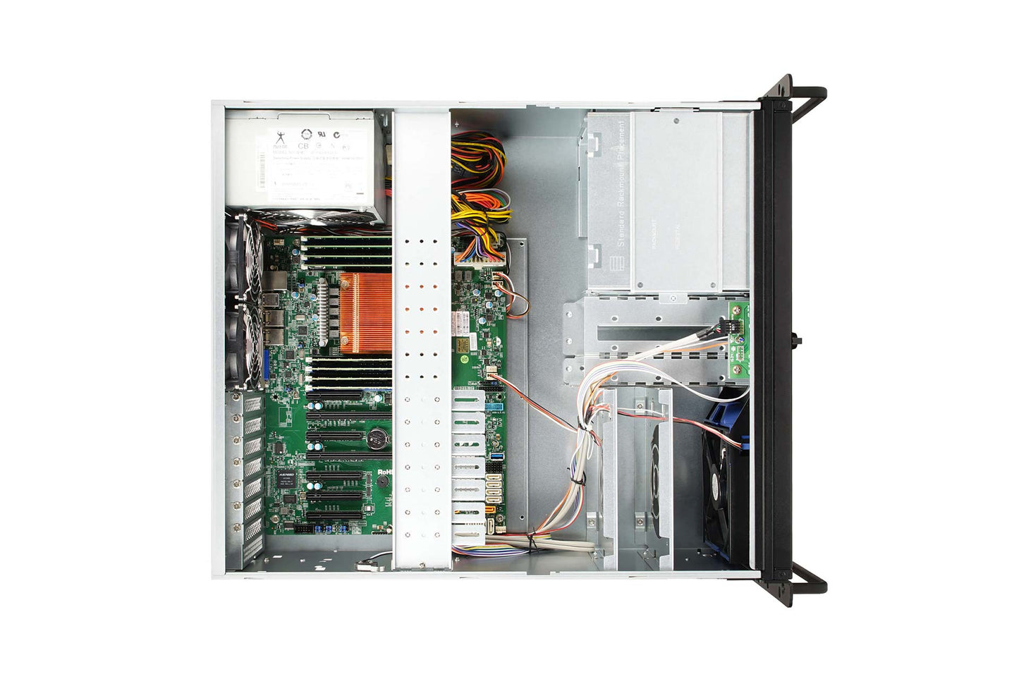 NWIN R400N 4U RACK SERVER CHASSIS/RED 500W PSUs