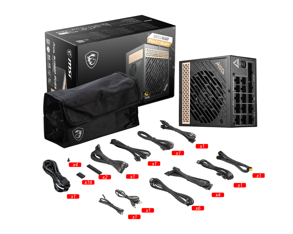 1300W MSI MEG Ai1300P POWER SUPPLY