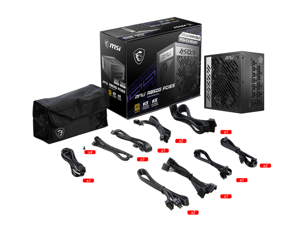 850W MSI MPG A850G POWER SUPPLY
