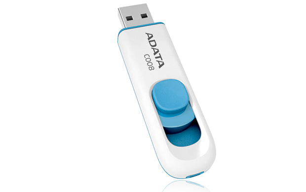 64GB ADATA C008 USB2.0 FLASH DRIVE WHITE/BLUE