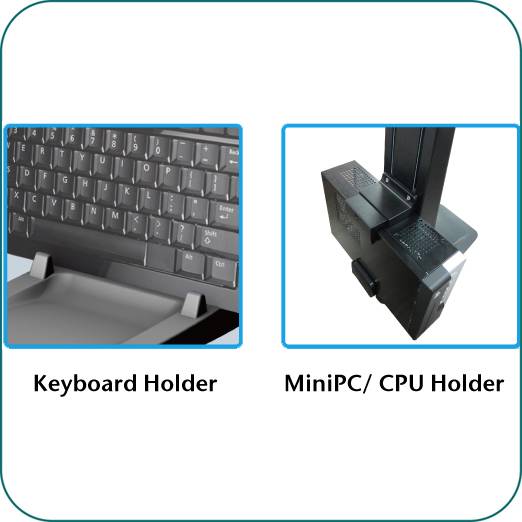 AAVARA HS740 FREE STANDING SINGLE MONITOR STAND & PC HOLDER