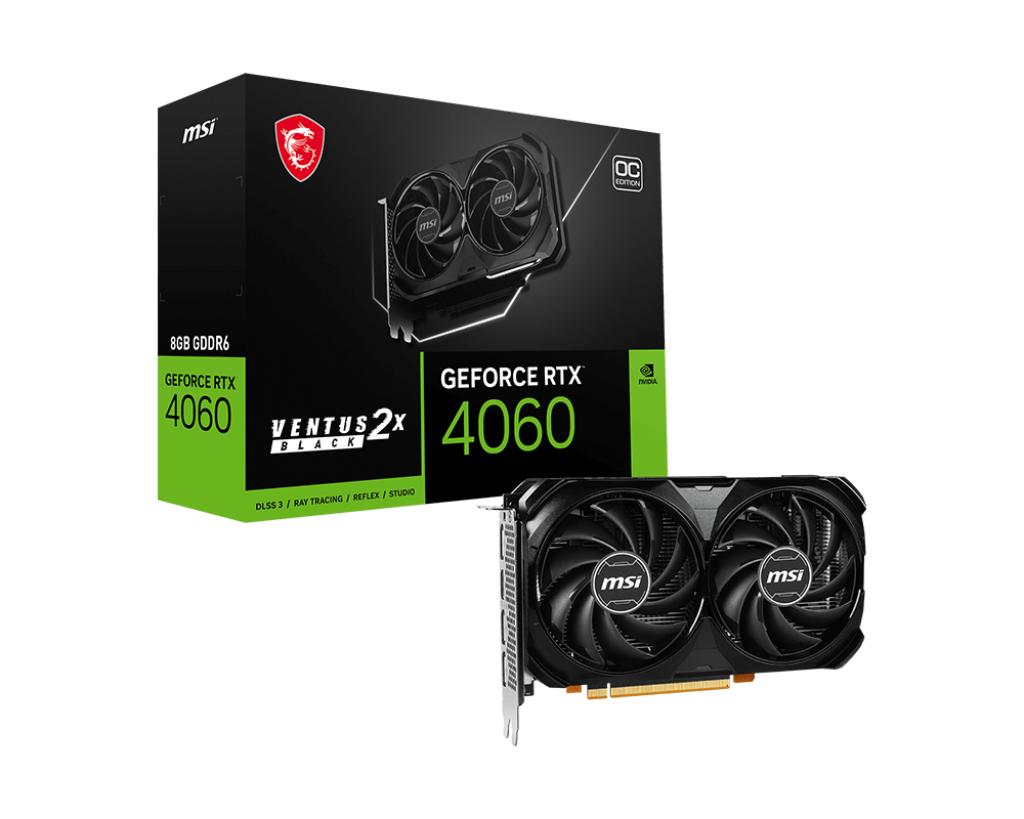 8GB MSI RTX 4060 VENTUS 2X BLACK OC GPU
