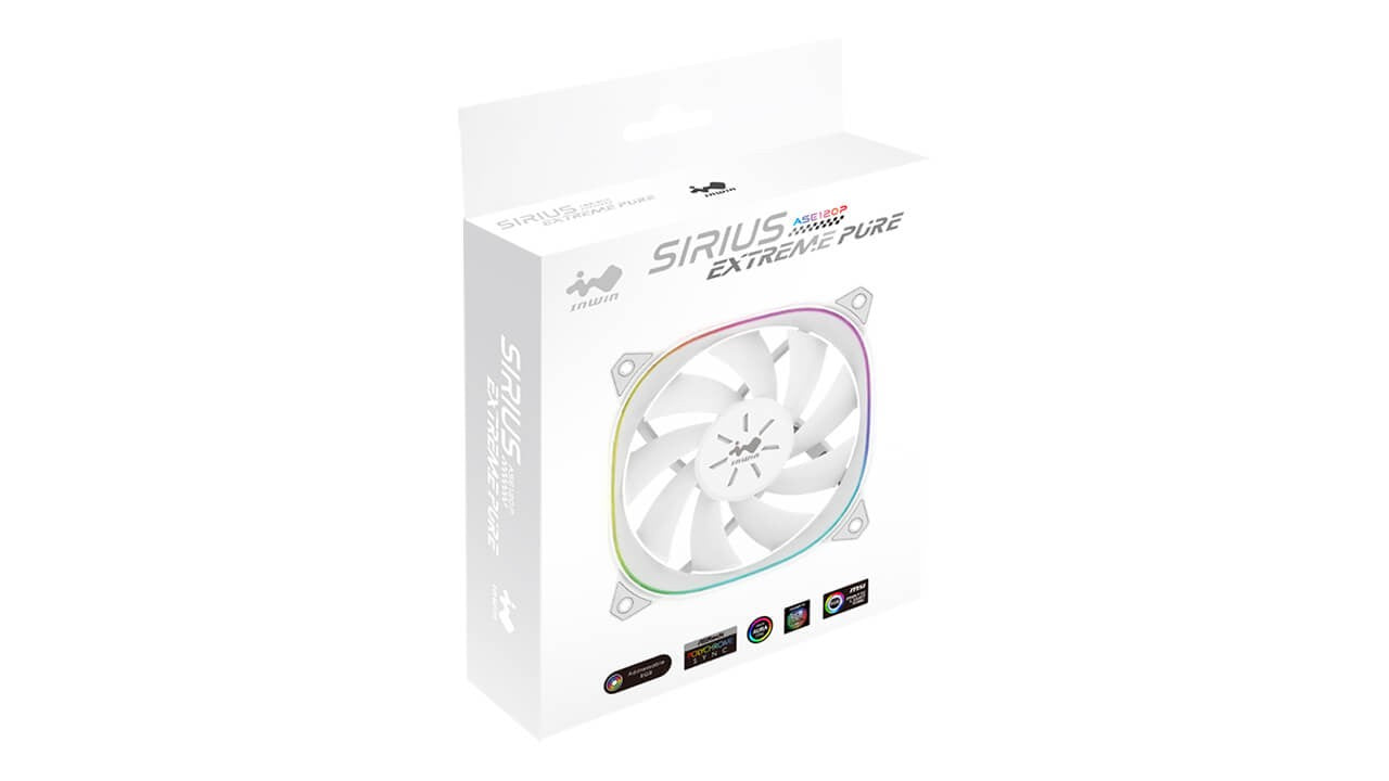 INWIN SIRIUS EXTREME PURE ASE120P WHITE ARGB FAN