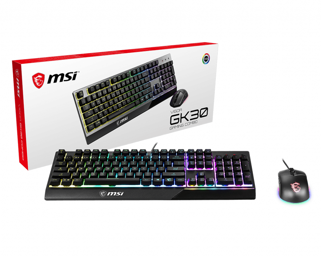 MSI VIGOR GK30 COMBO GAMING KEYBOARD & GAMING MOUSE.