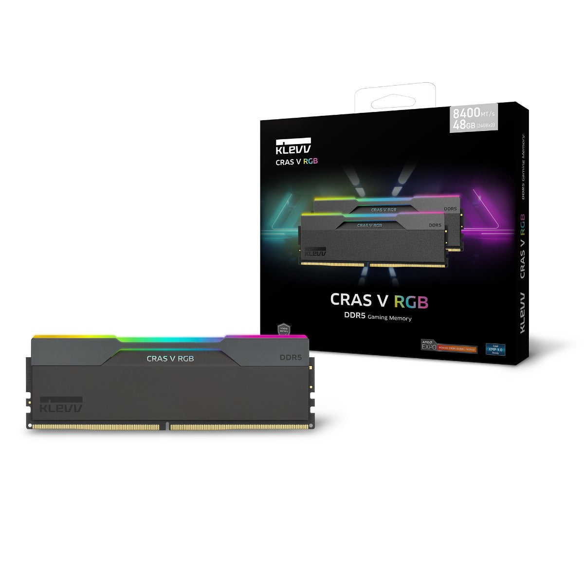 32GB KIT (6000MHz) KLEVV CRAS V GAMING MEMORY BLACK/RGB