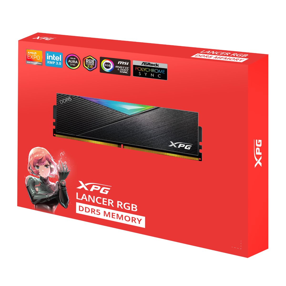 32GB KIT (6400MHz) ADATA XPG LANCER GAMING MEMORY BLACK/RGB