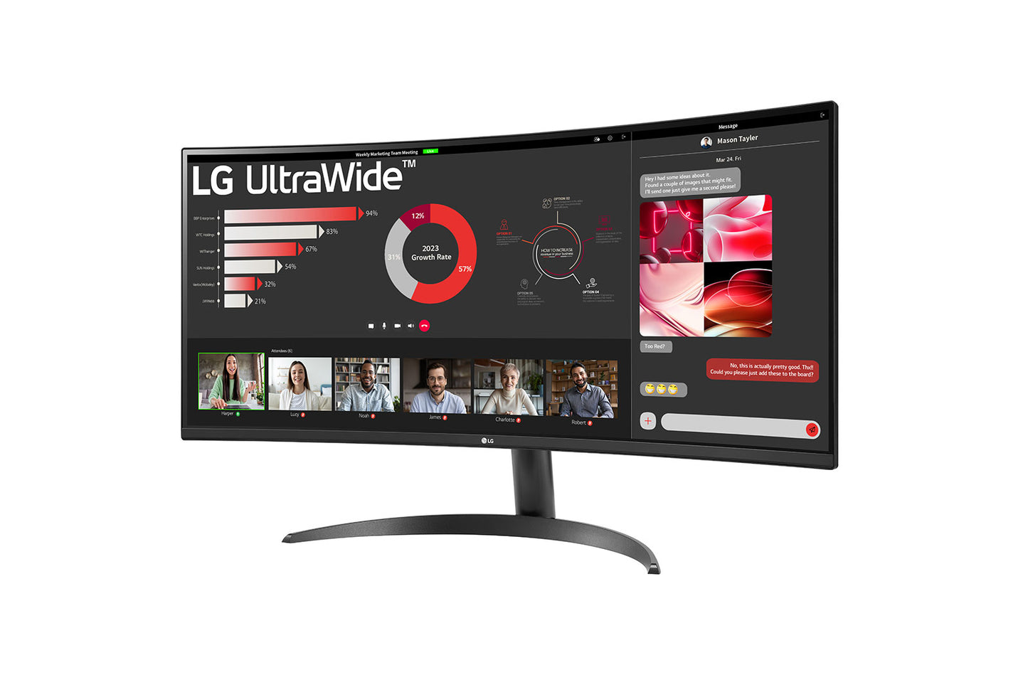 34" LG 34WR50QC-B (UWQHD) MONITOR