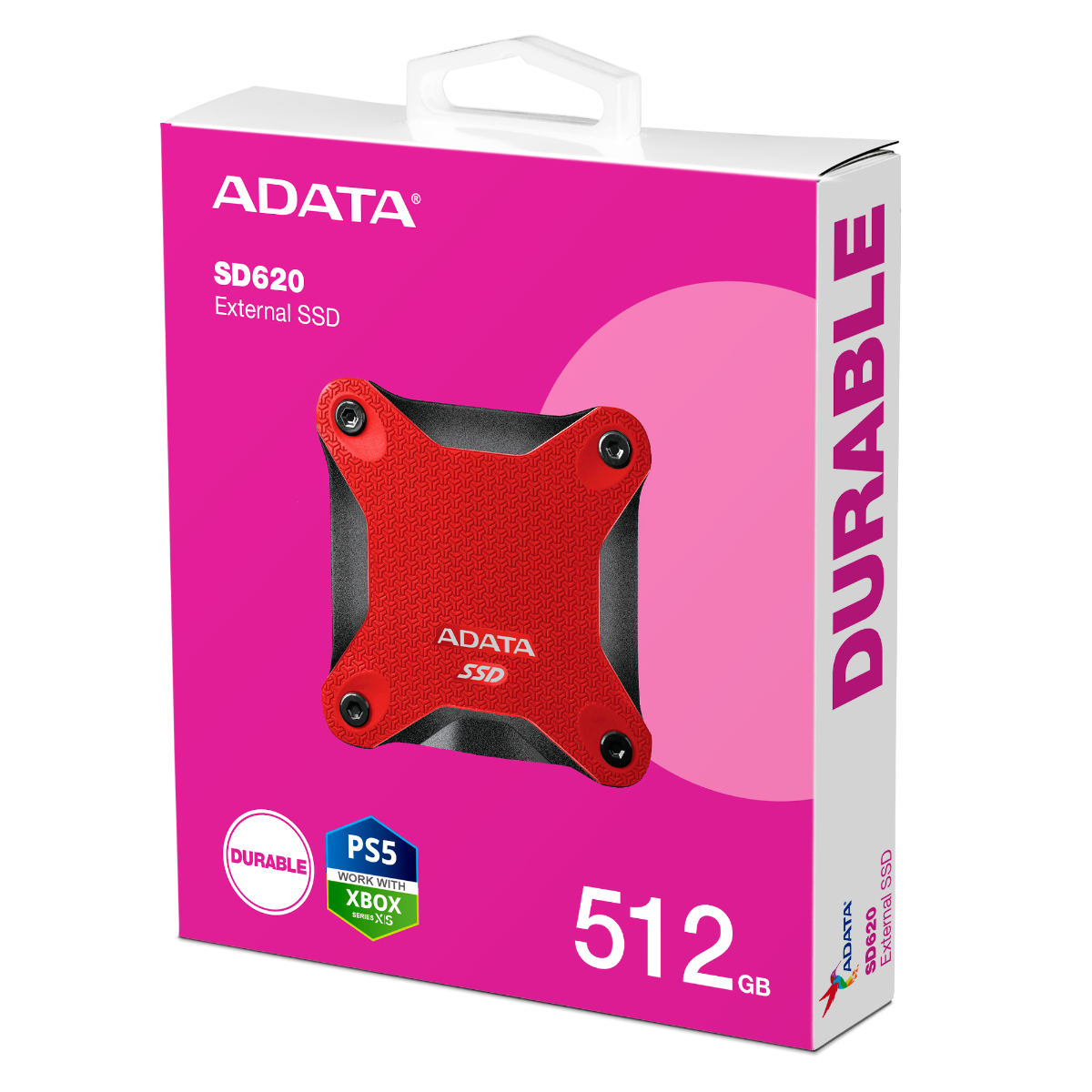 512GB ADATA SD620 PORTABLE SSD RED