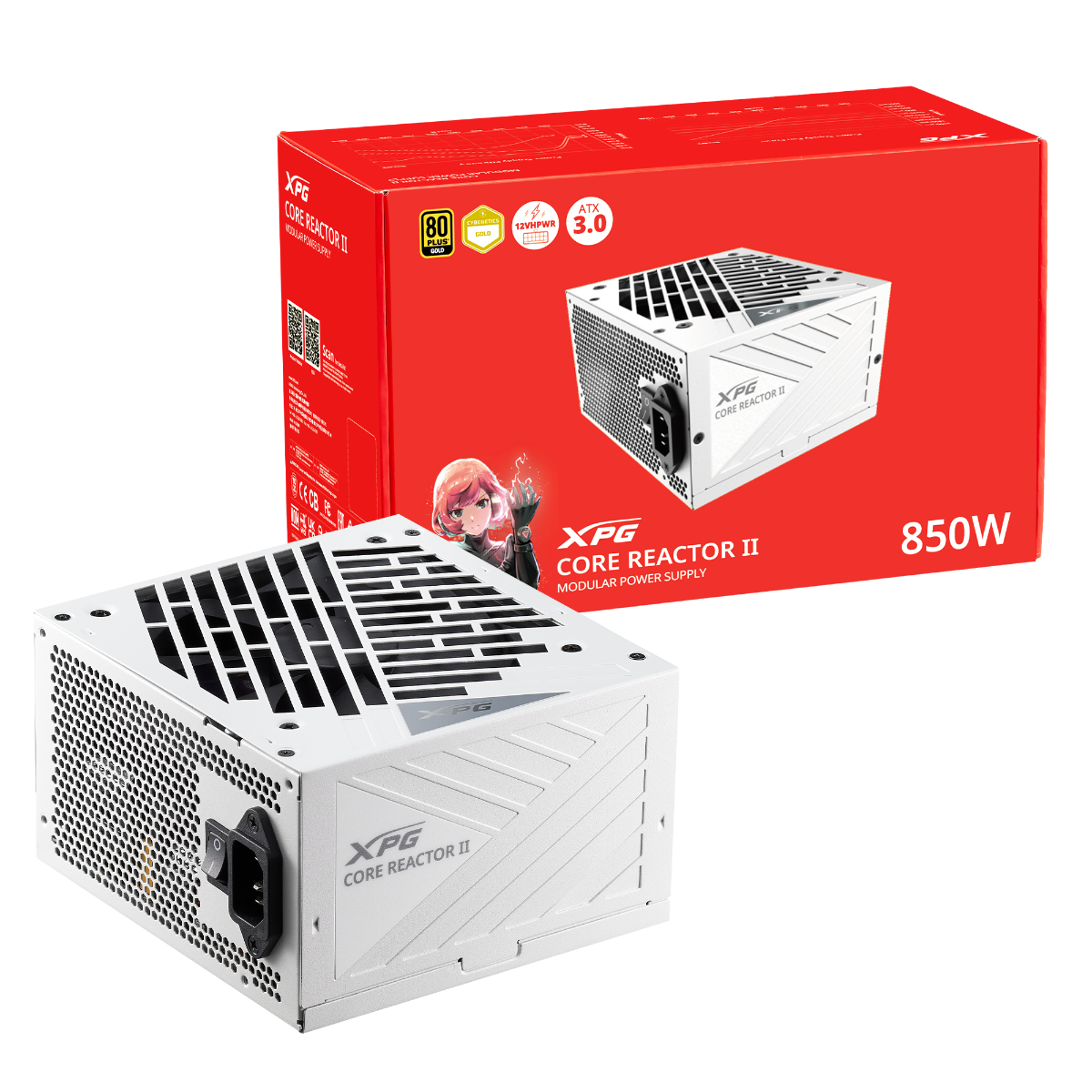 850W ADATA XPG CORE REACTOR II WHITE POWER SUPPLY