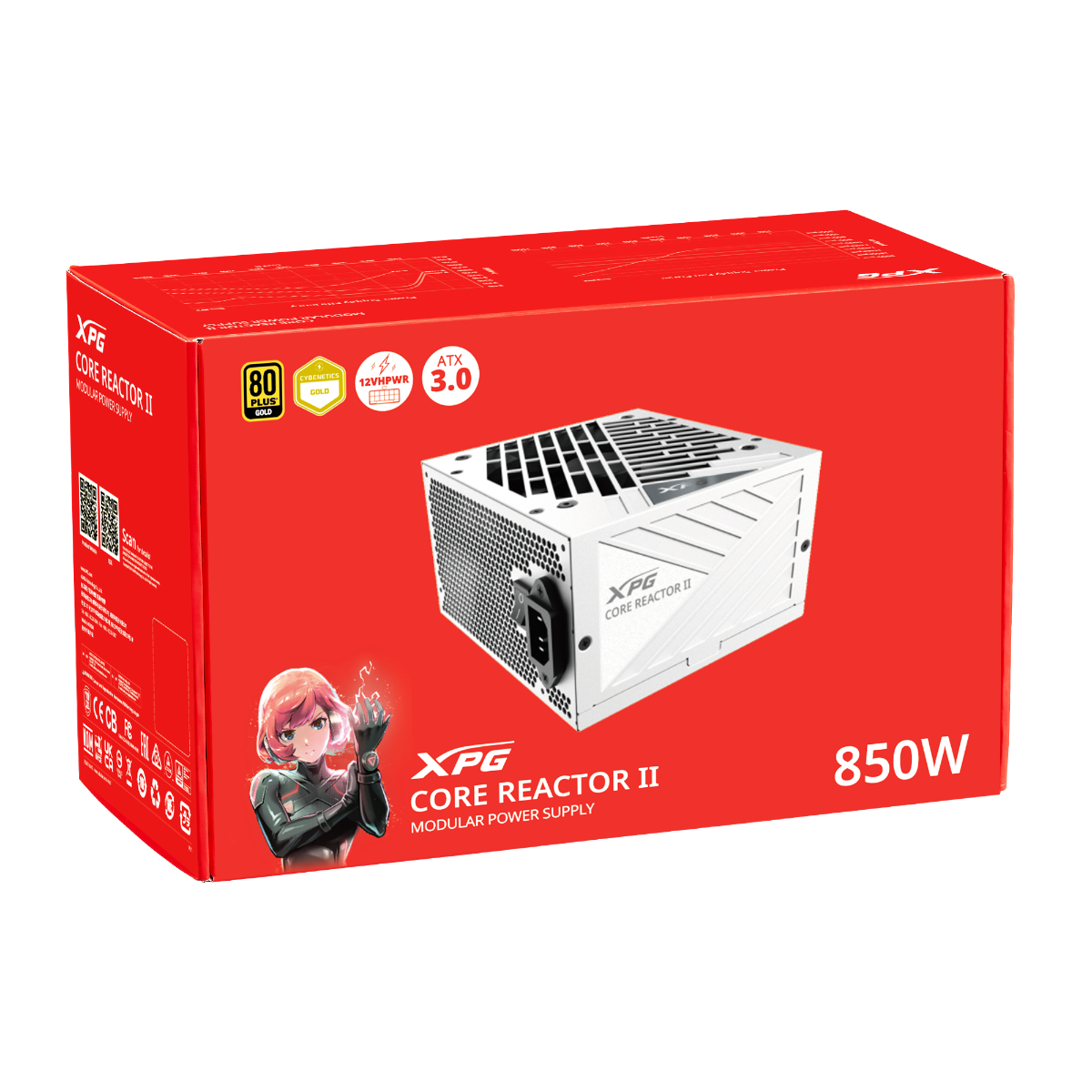 850W ADATA XPG CORE REACTOR II WHITE POWER SUPPLY