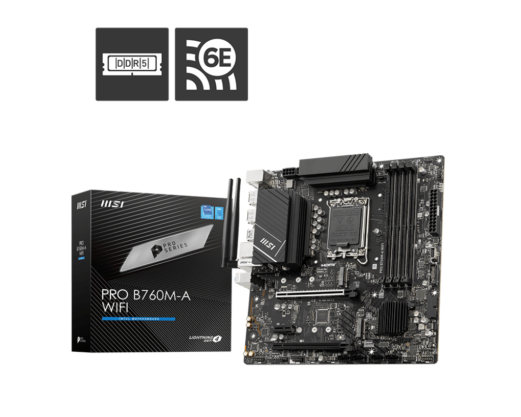 MSI PRO B760M-A WIFI MOTHERBOARD