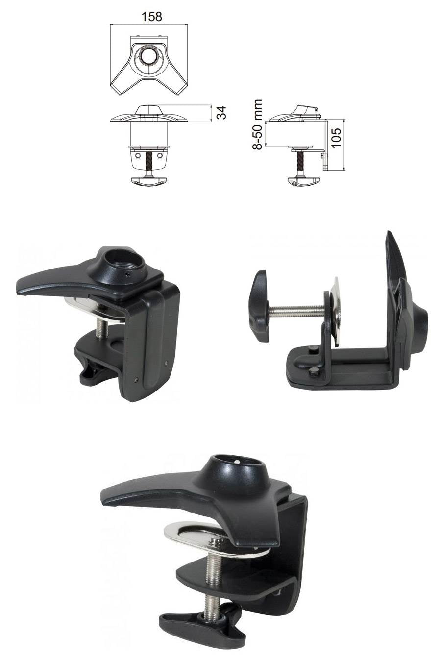 AV-TC001 - AAVARA CLAMP TO SUIT MONITOR STANDS for DS200 & DS400