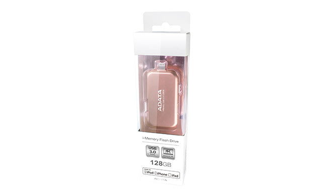 ADATA 64GB i Memory LIGHTNING OTG FLASH DRIVE Rose Gold - AUE710-64G-CRG