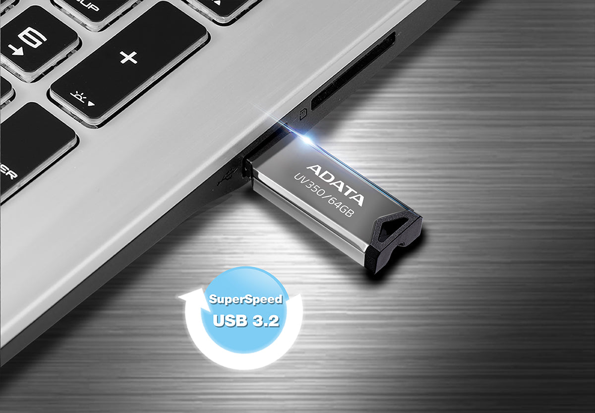 128GB ADATA UV350 USB3.2 (GEN1) FLASH DRIVE BLACK