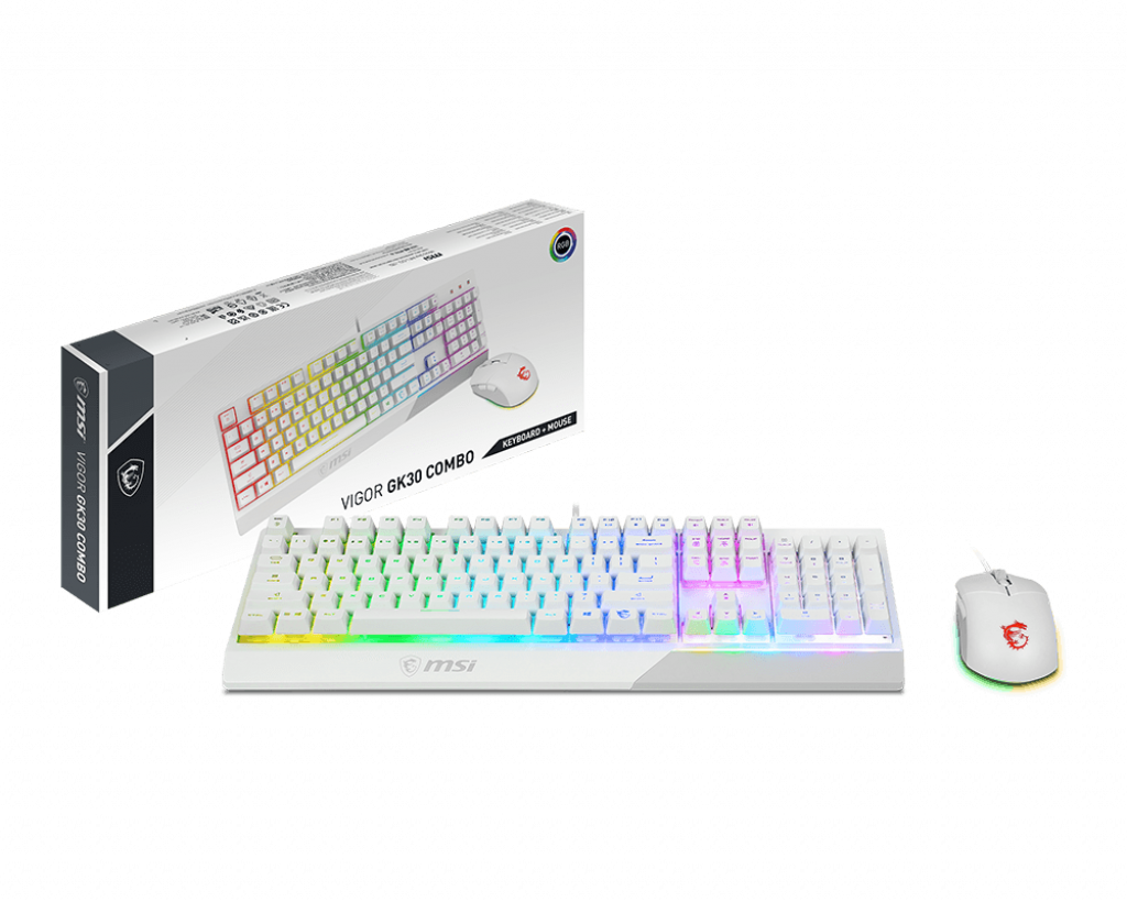 MSI VIGOR GK30 WHITE GAMING KEYBOARD & MOUSE COMBO PACK