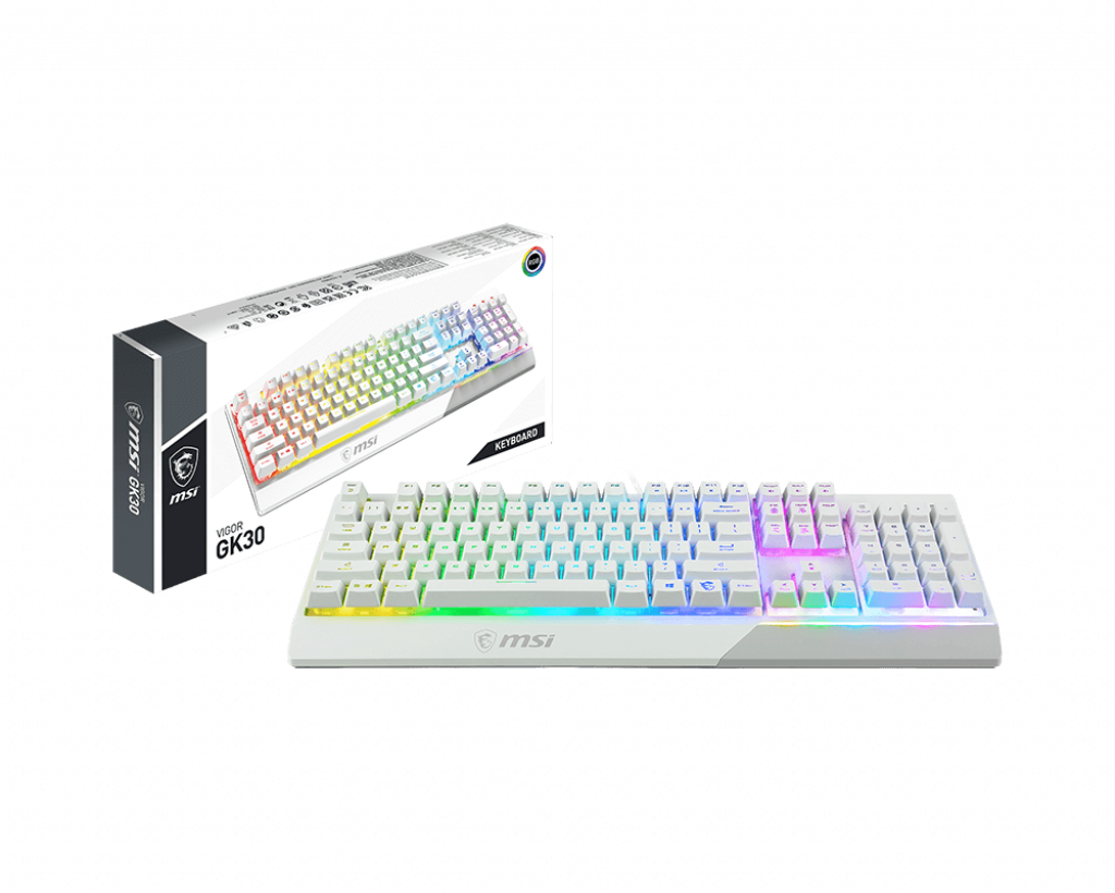 MSI VIGOR GK30 US WHITE GAMING KEYBOARD