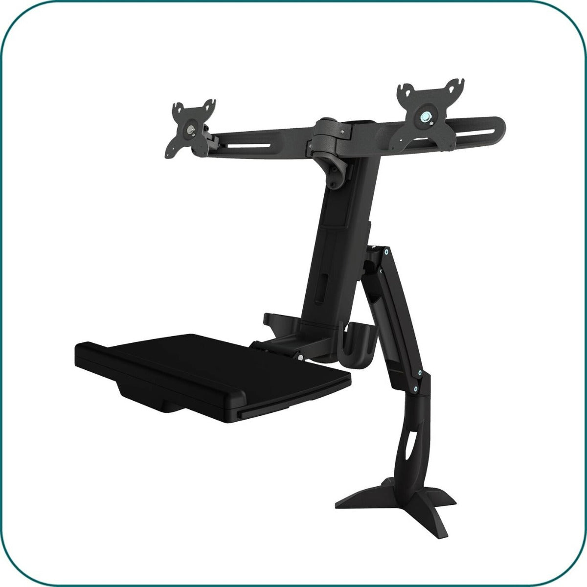 AAVARA WS742 CLAMP DUAL MONITOR WORKSTATION STAND