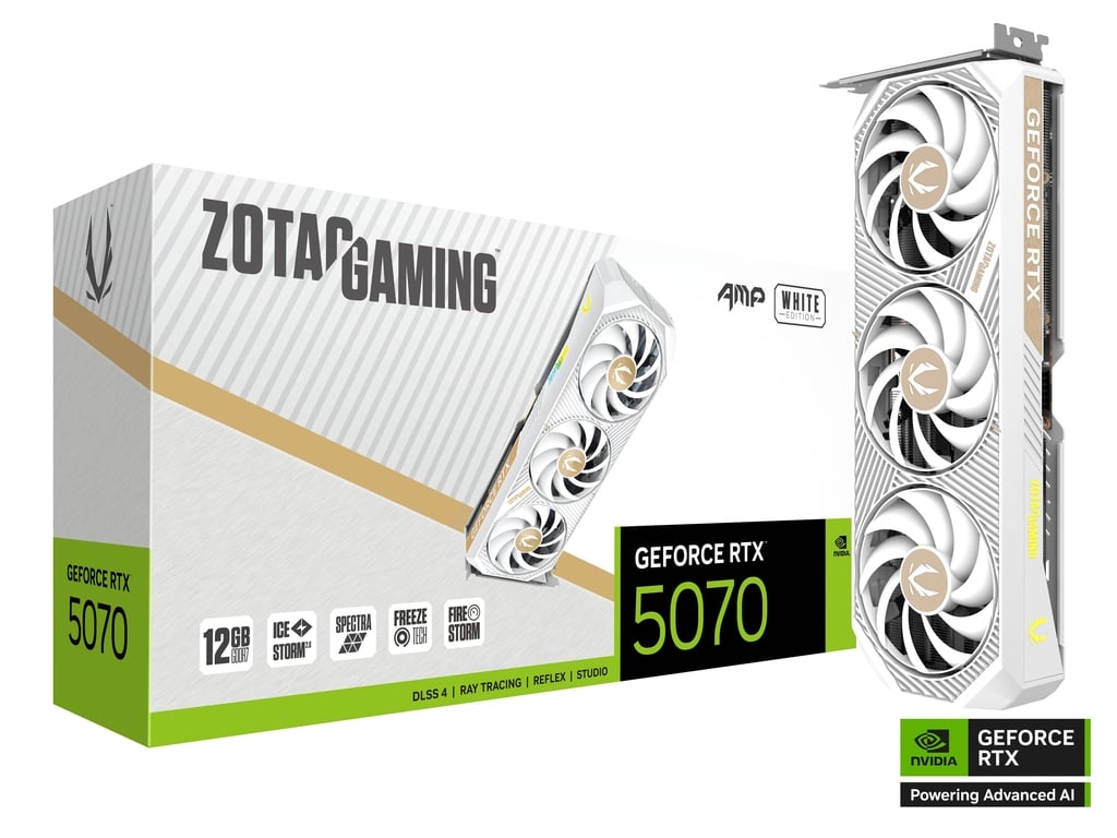 12GB ZOTAC RTX 5070 AMP WHITE GPU