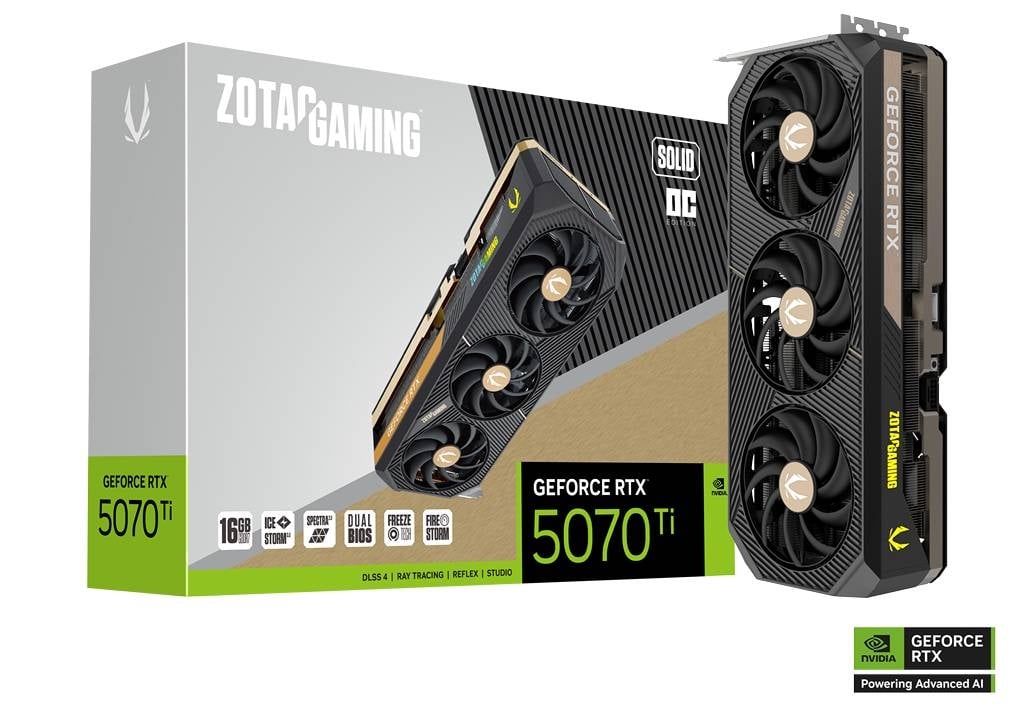 16GB ZOTAC RTX 5070Ti SOLID OC GPU