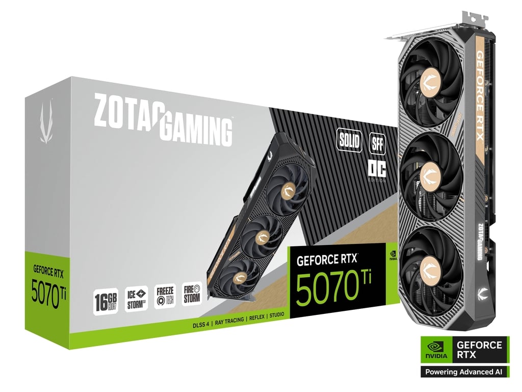 16GB ZOTAC RTX 5070Ti SOLID SFF OC GPU