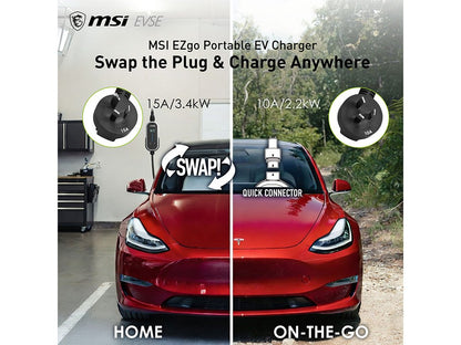 MSI EZgo Portable EV Charger V2 (Titan Grey)