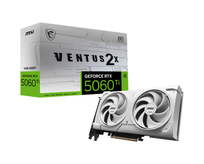 16GB MSI RTX 5060Ti VENTUS 2X OC PLUS WHITE GPU