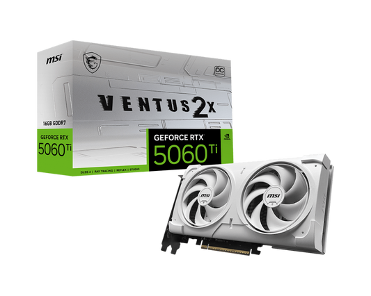 16GB MSI RTX 5060Ti VENTUS 2X OC PLUS WHITE GPU