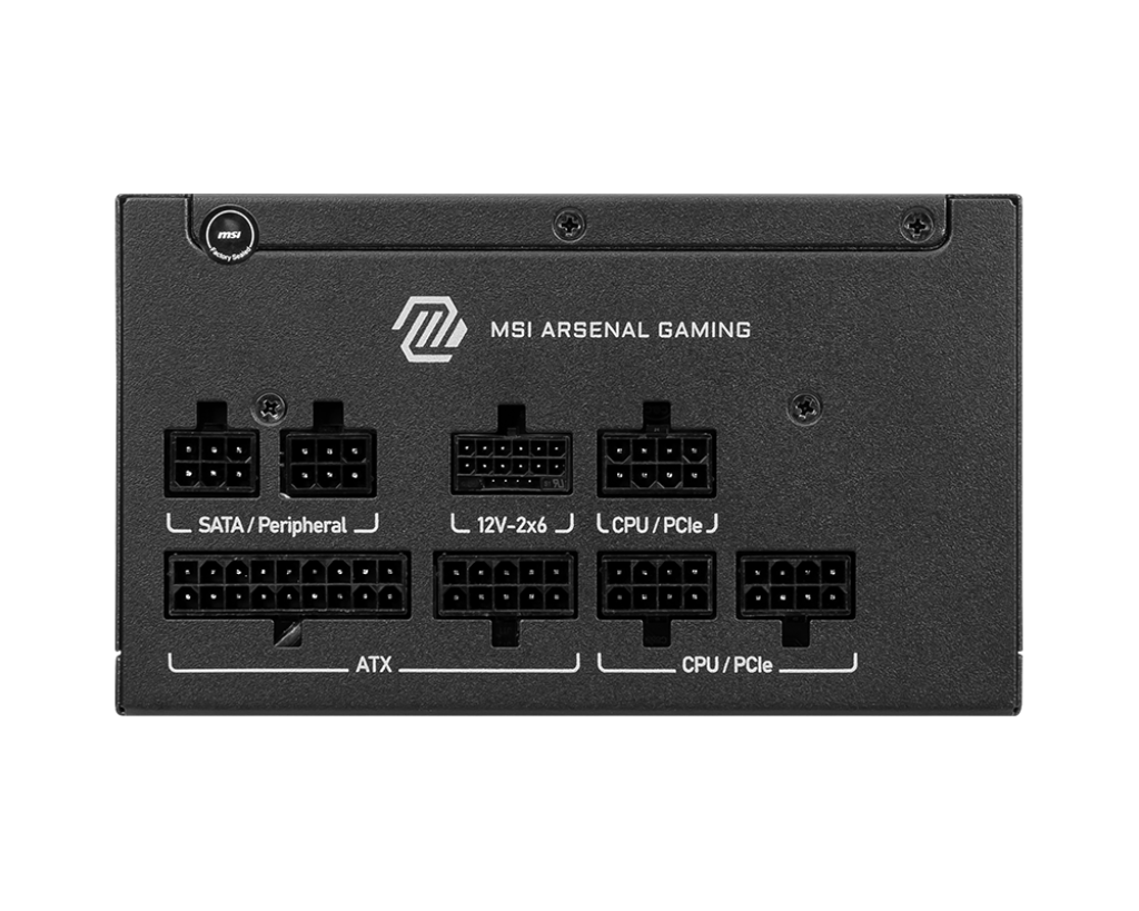 750W MSI MAG A750GLS PCIE5 POWER SUPPLY