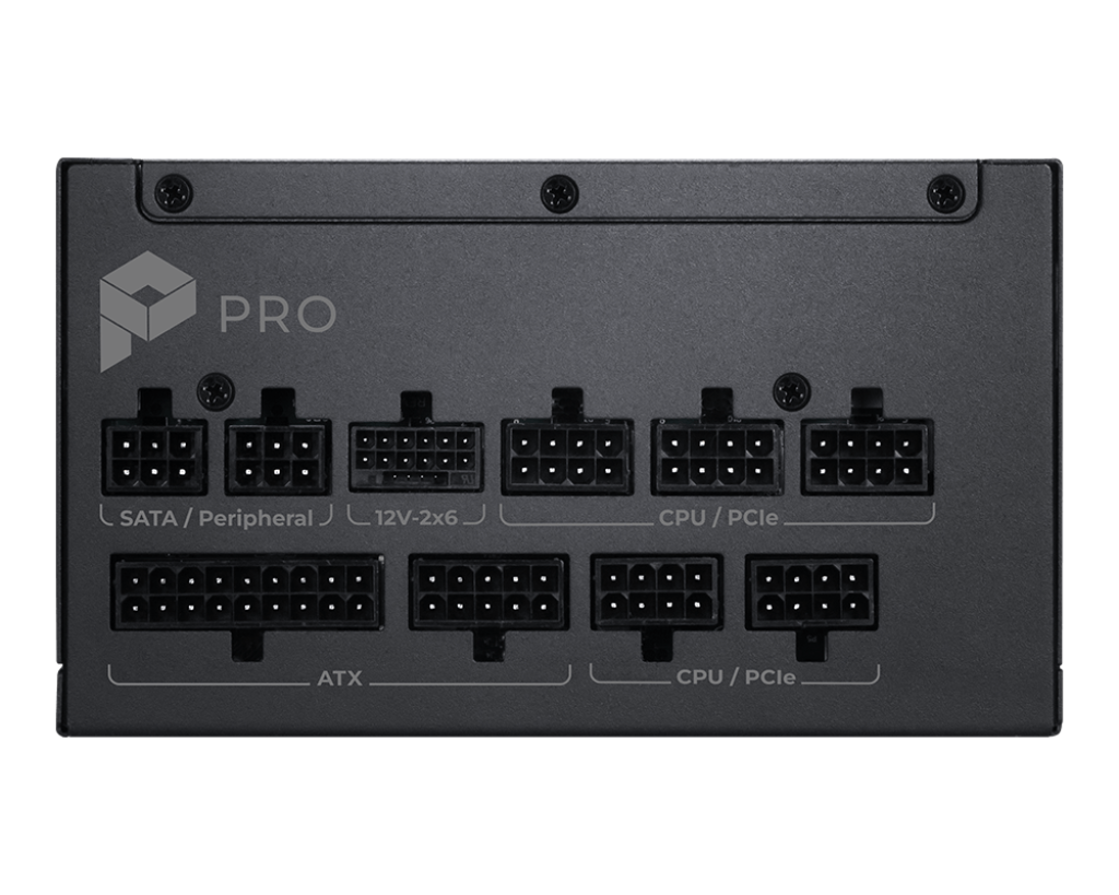 850W MSI PRO A850PL PCIE5 POWER SUPPLY